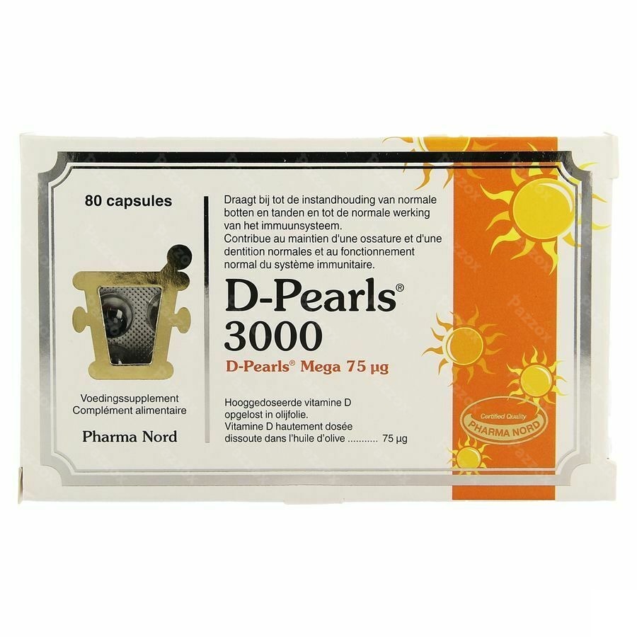Pharma Nord D-Pearls 3000 IU 80 Gélules
