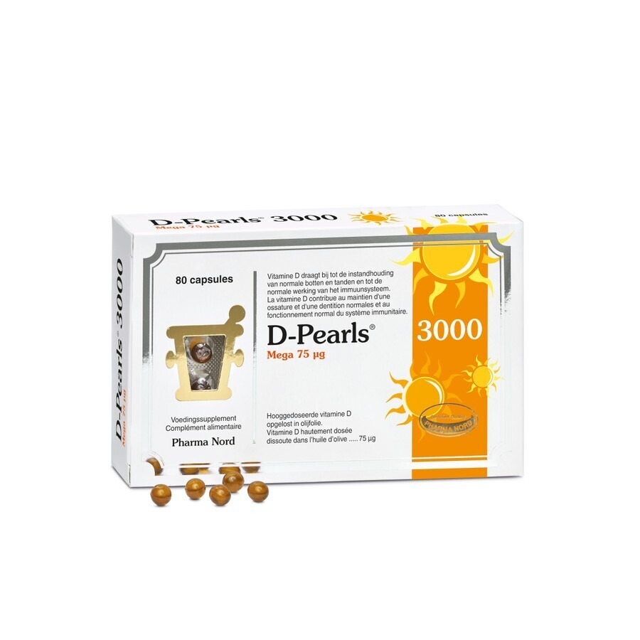 Pharma Nord D-Pearls 3000 IU 80 Gélules
