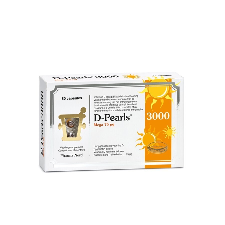 Pharma Nord D-Pearls 3000 IU 80 Gélules