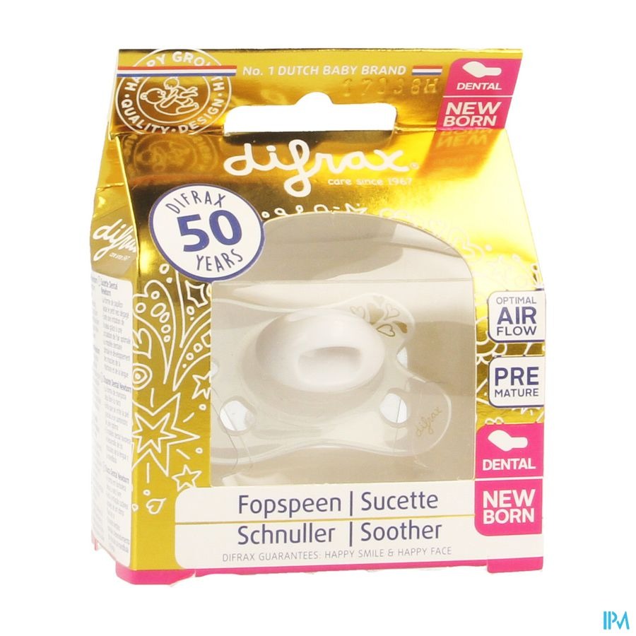 Difrax Sucette -2/+2m Dental Or