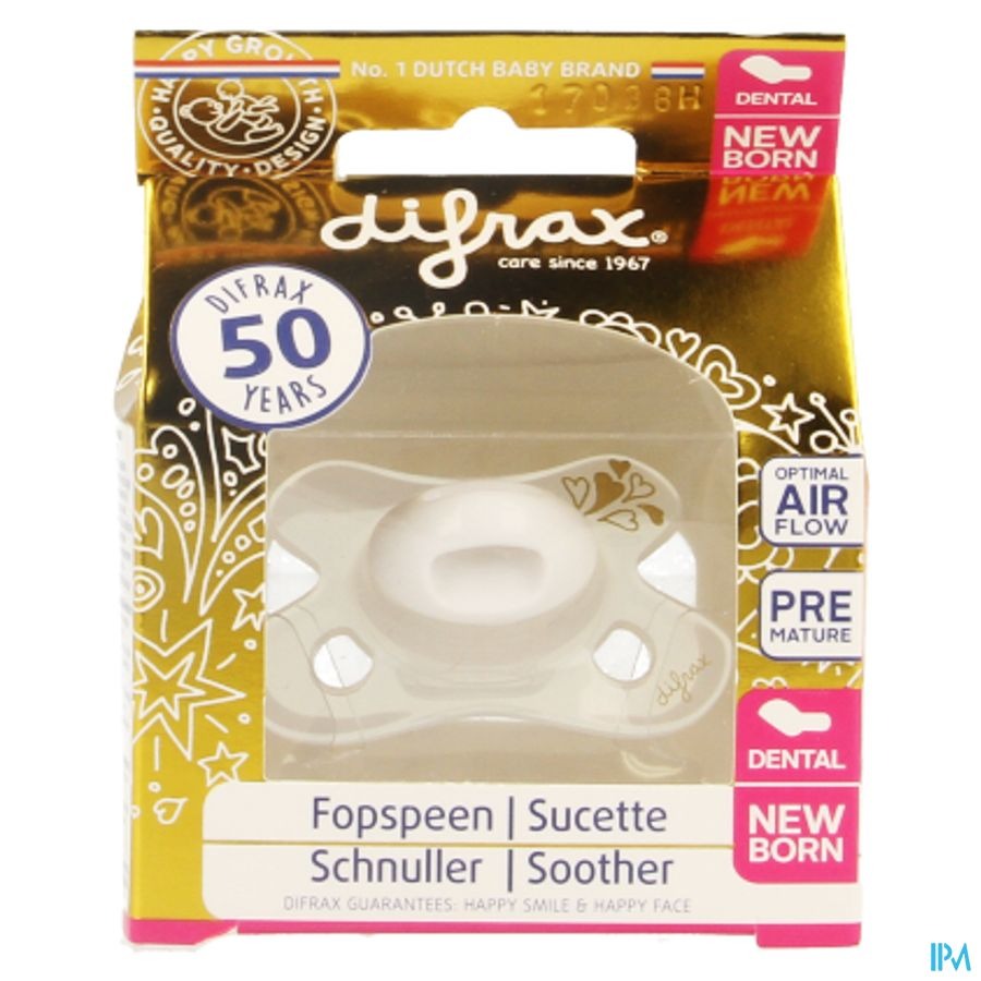Difrax Sucette -2/+2m Dental Or