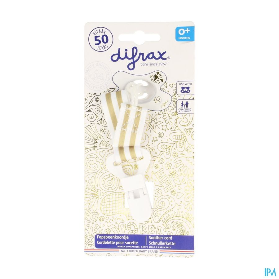 Difrax Attache Sucette Or