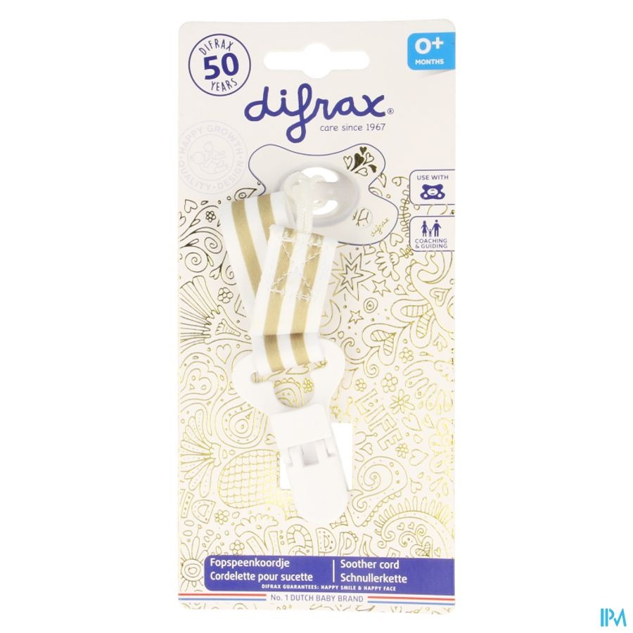 Difrax Attache Sucette Or