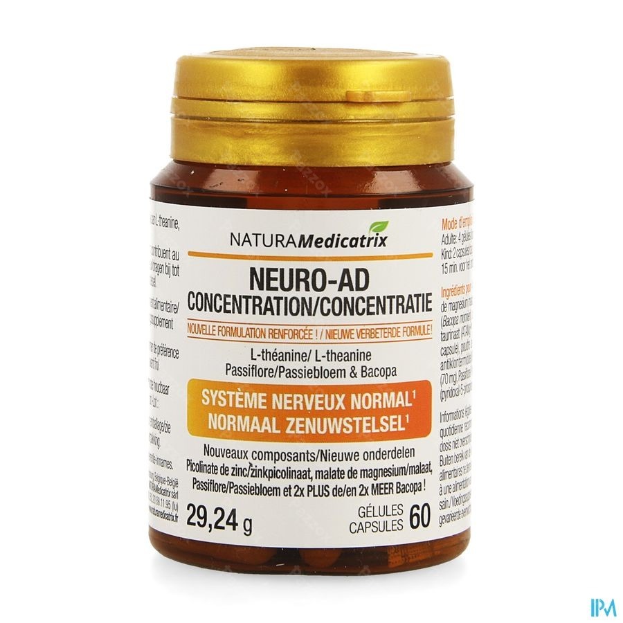 Neuro-ad Concentration Pot Caps 60