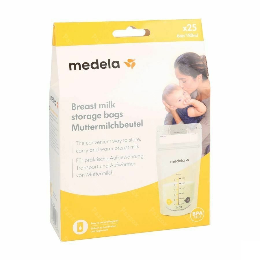 Medela Sacs Recueil Lait Maternel 180ml 25