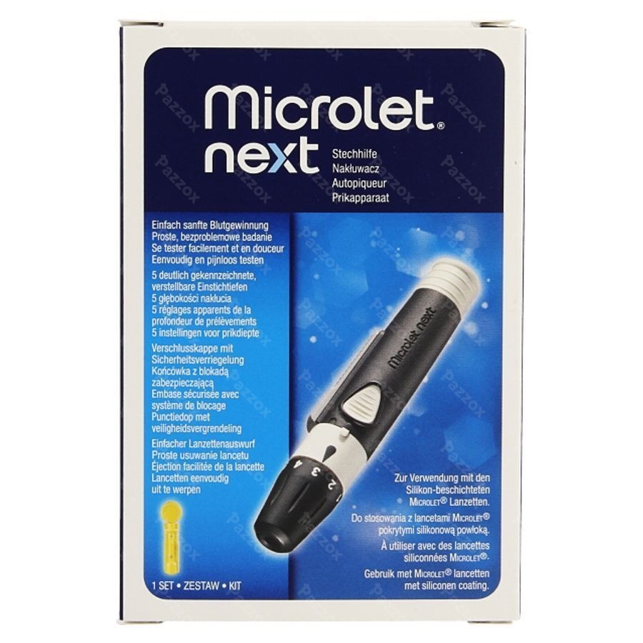 Ascensia Microlet Next Autopiqueur + 10 Aiguilles