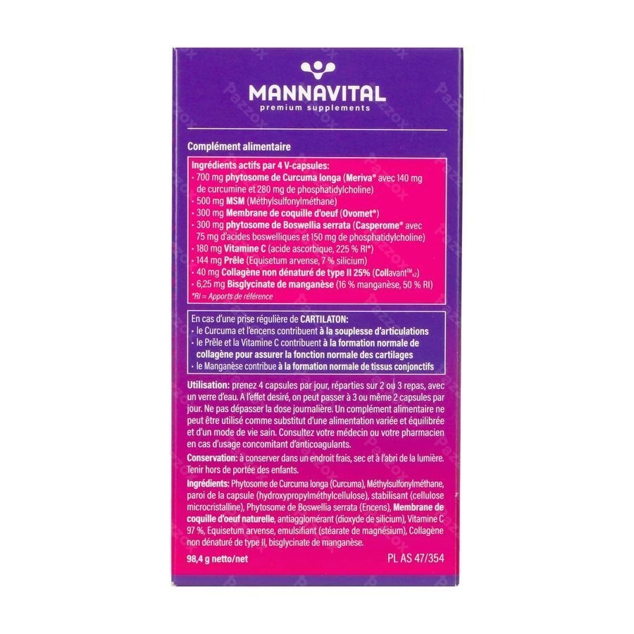Mannavital Cartilaton V-caps 120