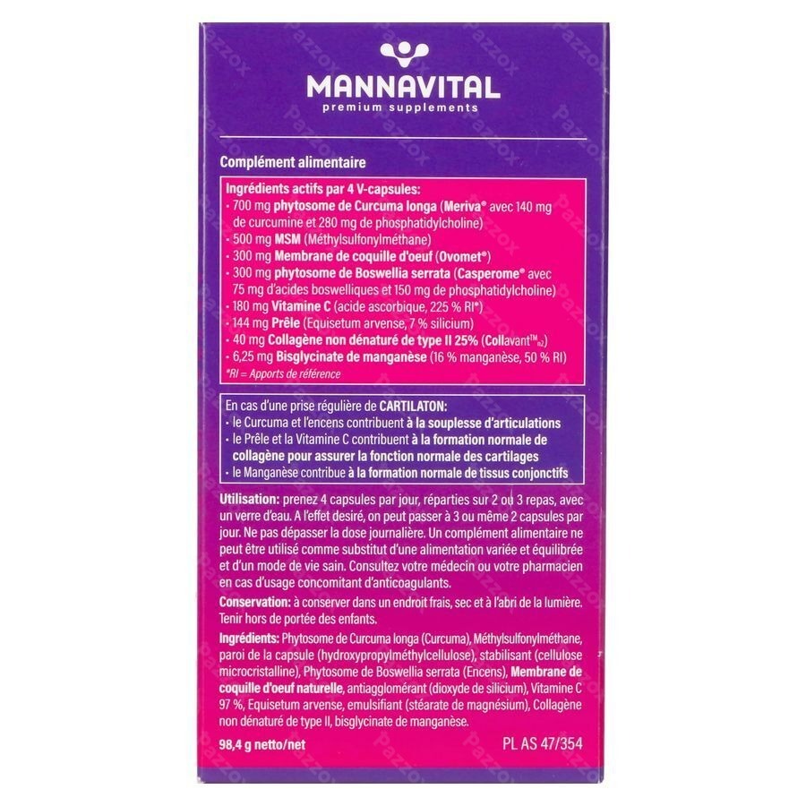 Mannavital Cartilaton V-caps 120