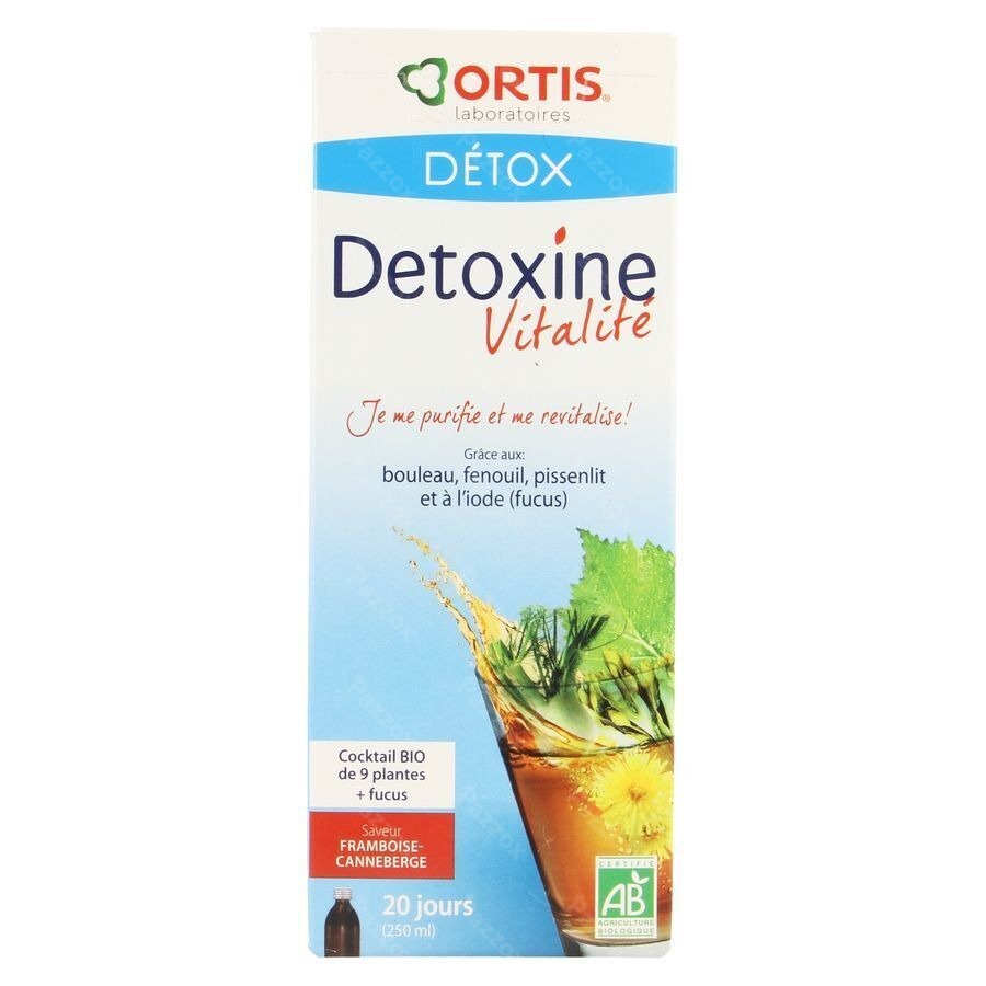 Ortis Detoxine Vitalite Framb.canneb.fuc.bio 250ml