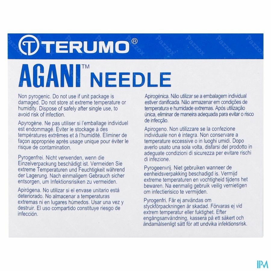 Terumo Aiguille Agani 18g 1 1/2 Rb Rose 100