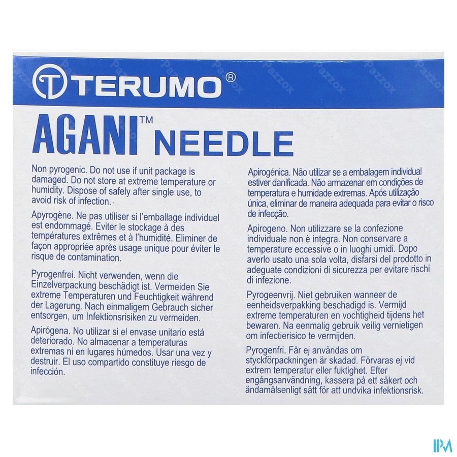 Terumo Aiguille Agani 20g 1 1/2 Rb Jaune 100