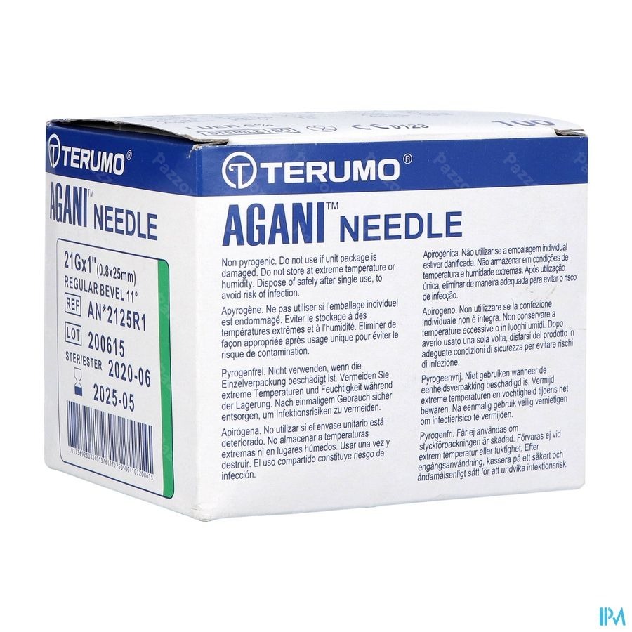 Terumo Aiguille Agani 21g 1 Rb Vert 100
