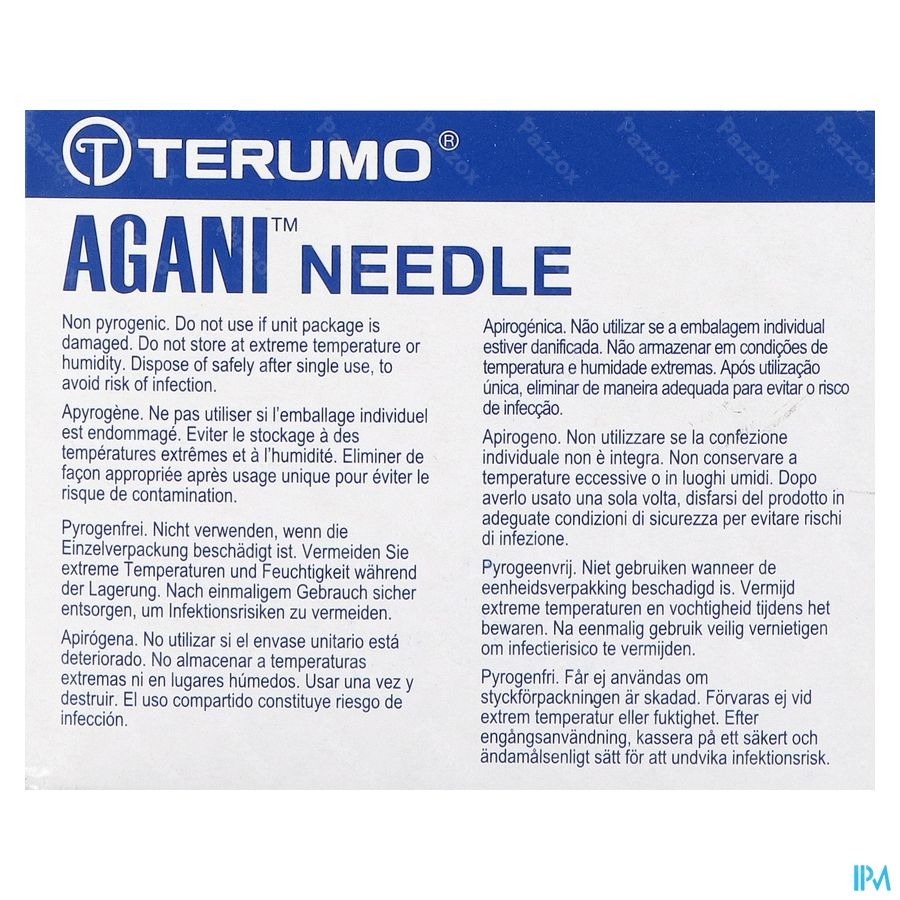 Terumo Aiguille Agani 21g 1 Rb Vert 100