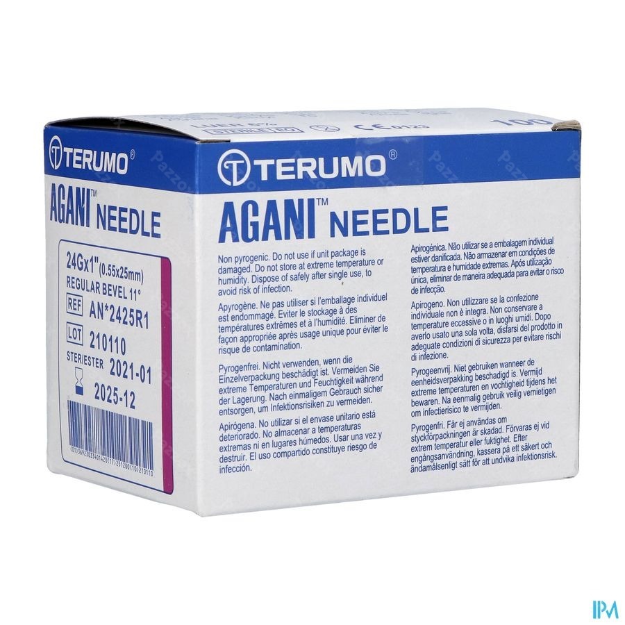 Terumo Aiguille Agani 24g 1 Rb Mauve 100