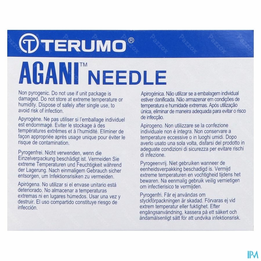 Terumo Aiguille Agani 25g 5/8 Rb Orange 100