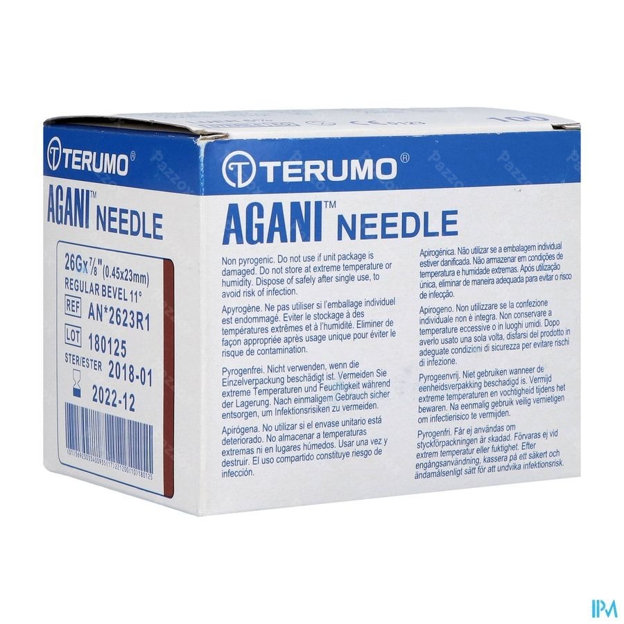Terumo Aiguille Agani 26g 7/8 Rb 100