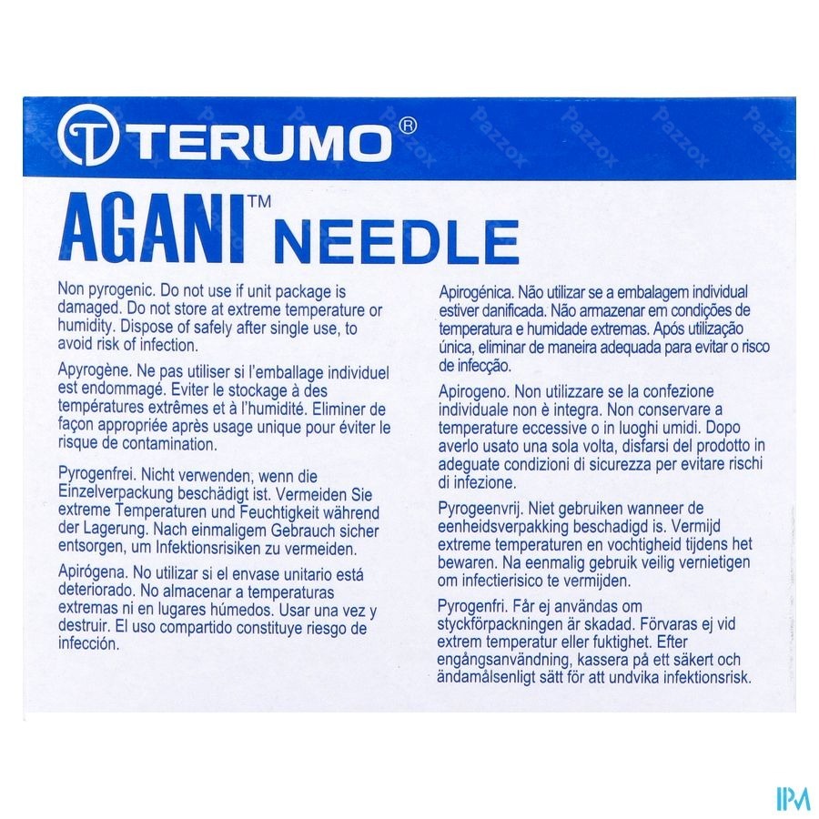 Terumo Aiguille Agani 27g 5/8 Rb Gris 100