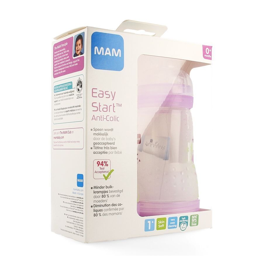Mam Biberon Easy Start A/colique Fille 260ml