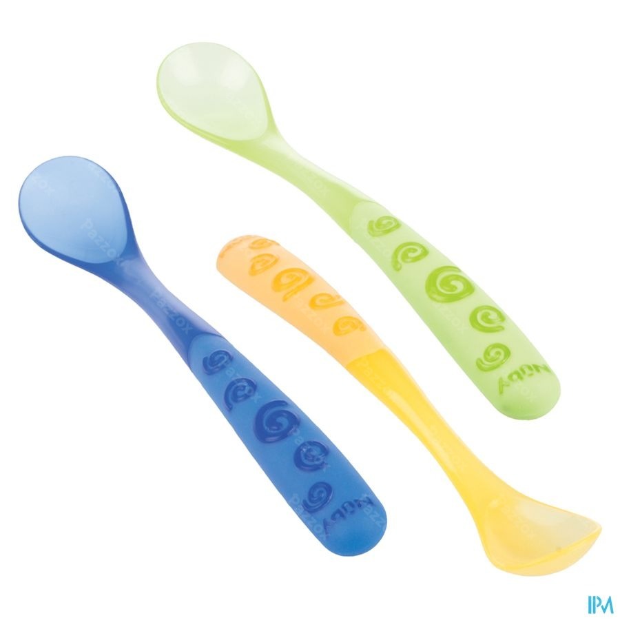 Nûby Cuillère à manche long - 3p - 6m+ 