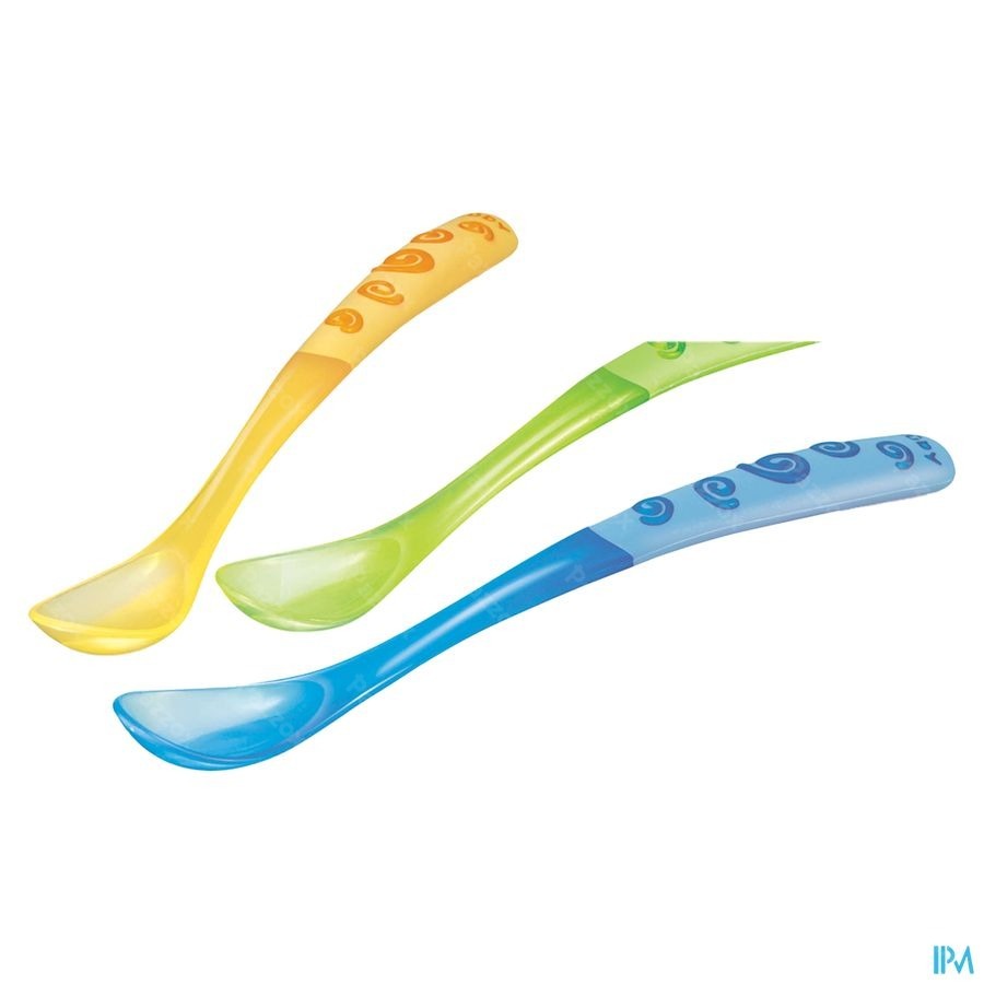 Nûby Cuillère à manche long - 3p - 6m+ 