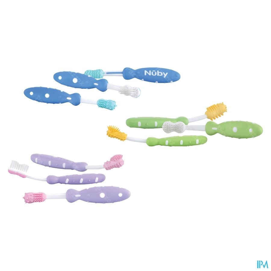 Nûby Set de brosses à dents 3 pièces – 3m+ 