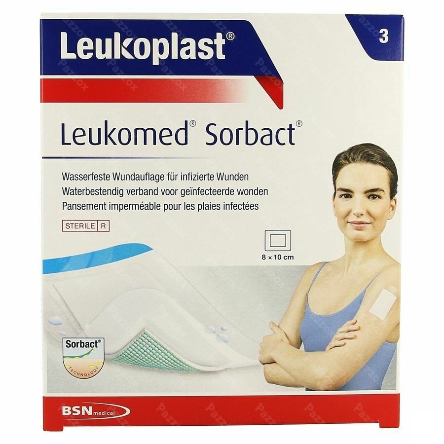 Leukomed Sorbact 8cmx10cm 3 Leukoplast