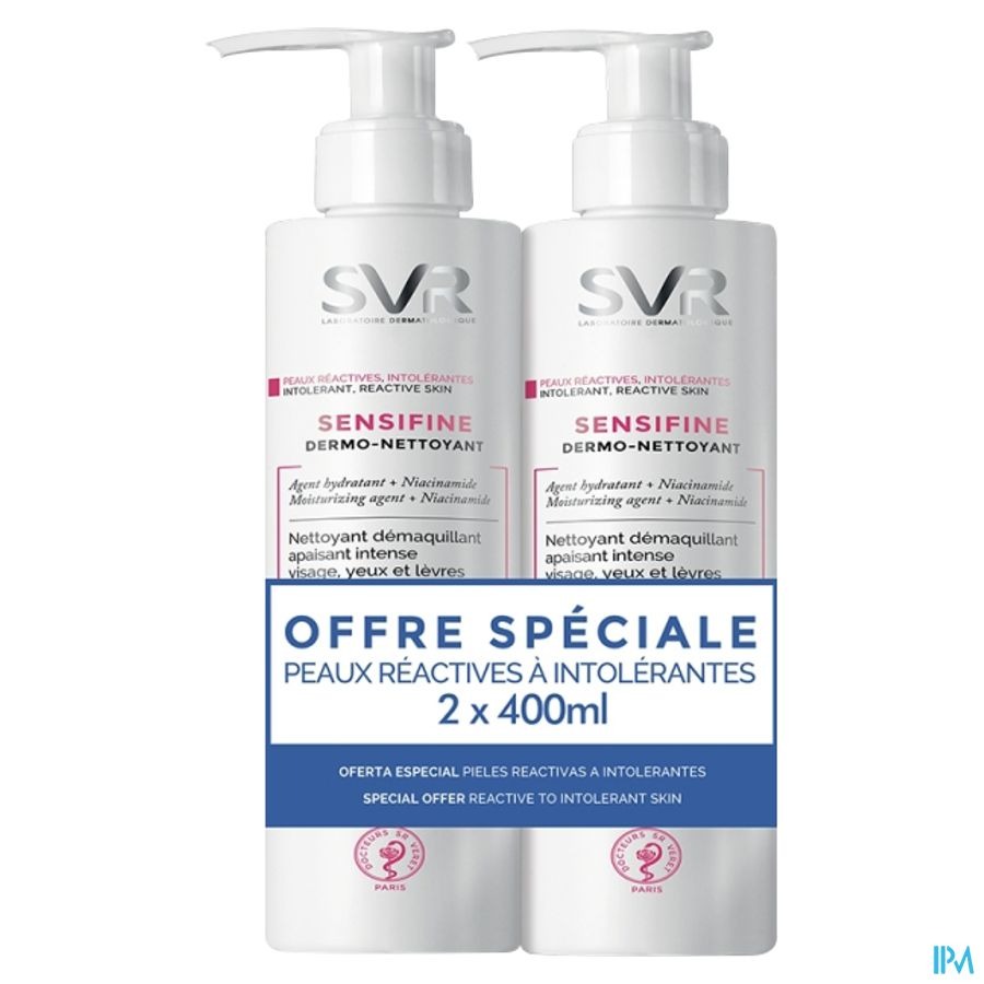 SVR Sensifine Dermo-Nettoyant Duo 2x400ml