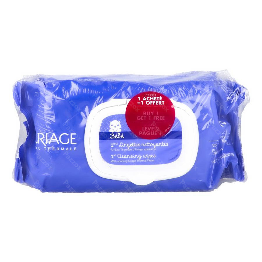 Uriage Bebe Lingettes Nettoyants 1+1 Gratuit