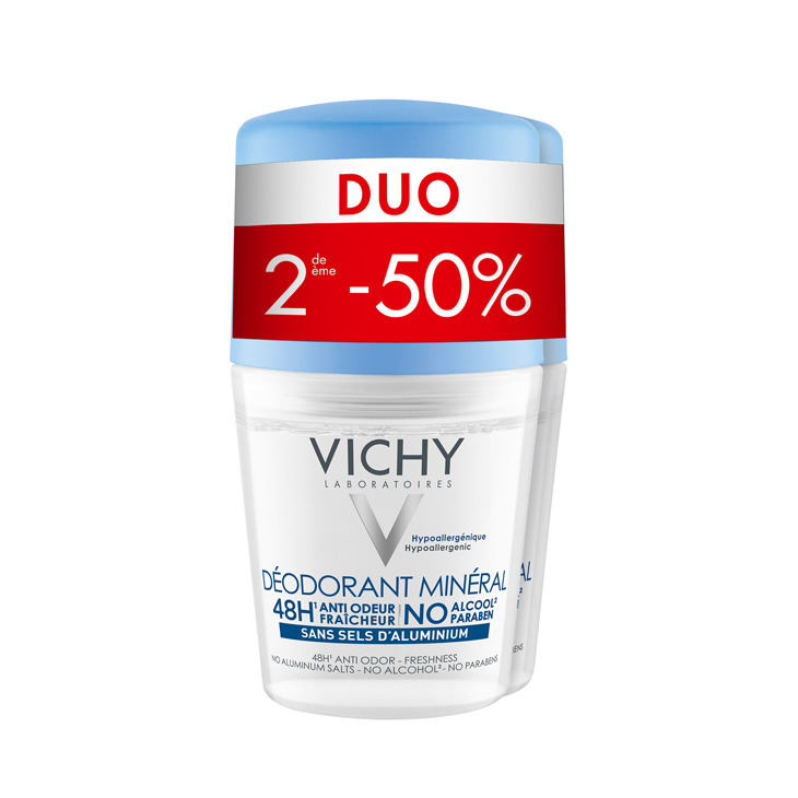 Vichy D&eacute;odorant Min&eacute;ral Roll-on | Duo 2x50ml