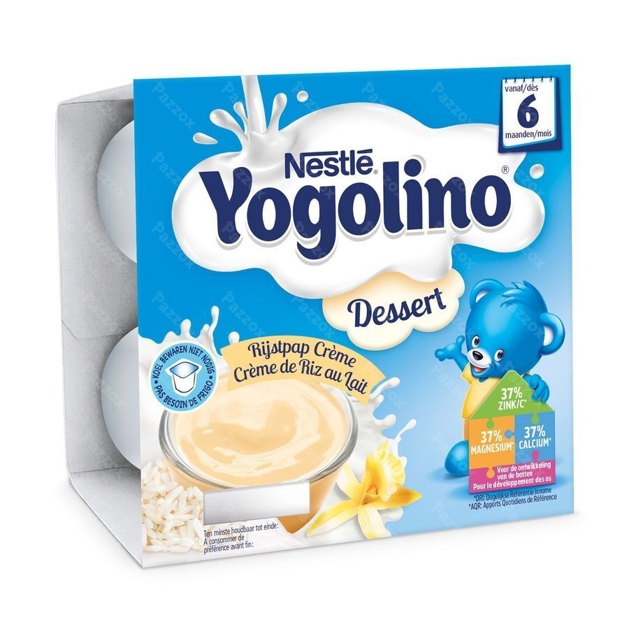Nestle Baby Dessert Creme Riz Lait Nf Pot 4x100g