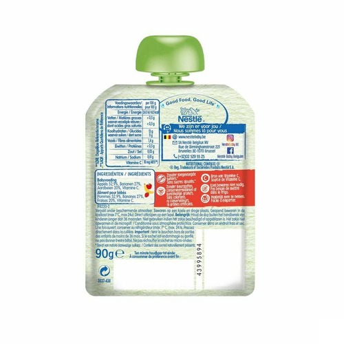 Nestlé Babyfruit Compote Pomme Banane Fraise Gourde 90g Pazzox