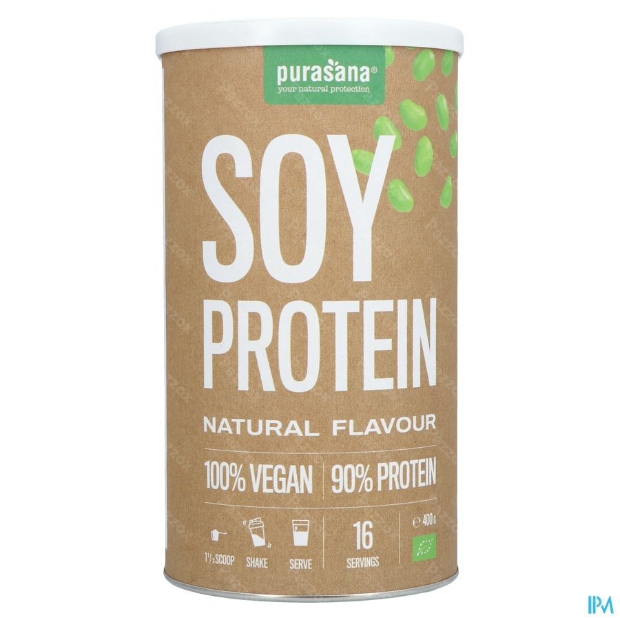 Purasana Vegan Protéines Végétales Soja 90% Arôme Naturel 400g