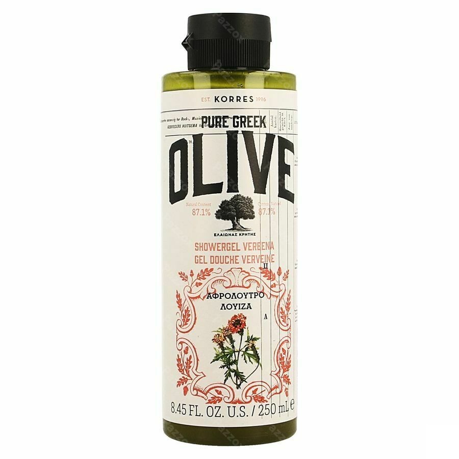 Korres Kb Gel Douche Olive Verveine 250ml