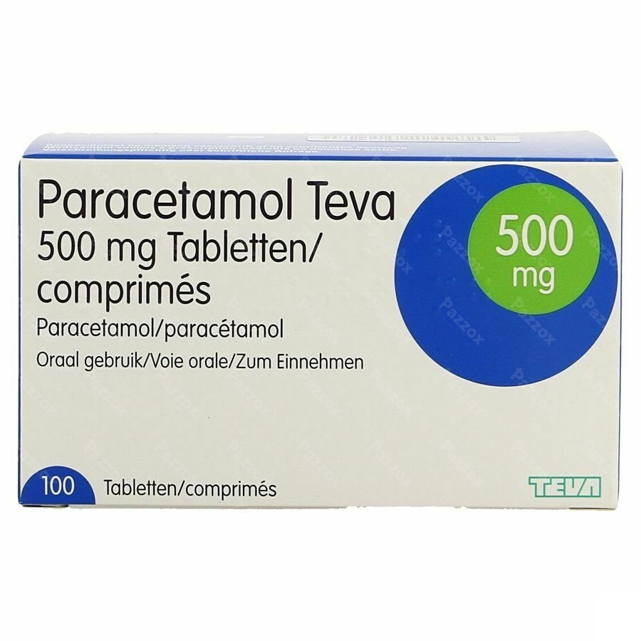 Paracetamol Teva 500mg 100 Comprimés