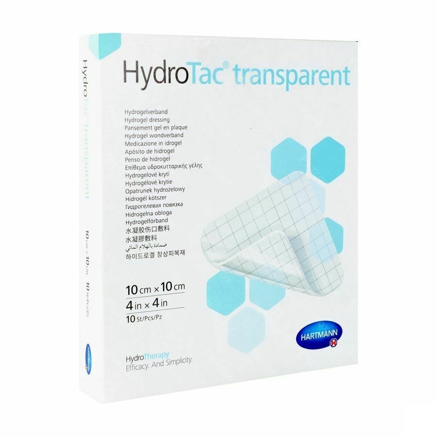 Hydrotac Transparent 10x10cm 10 6859060 Hartmann