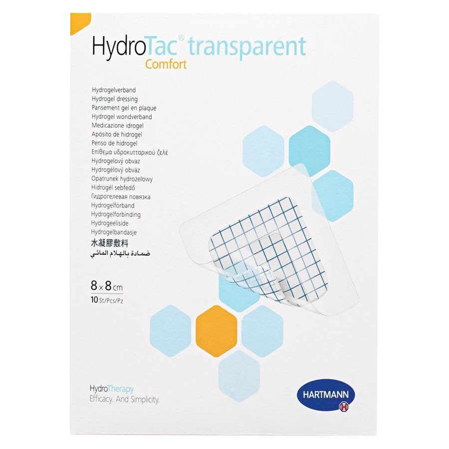 Hydrotac Transpar. Comf. 8x8cm 10 6859251 Hartmann