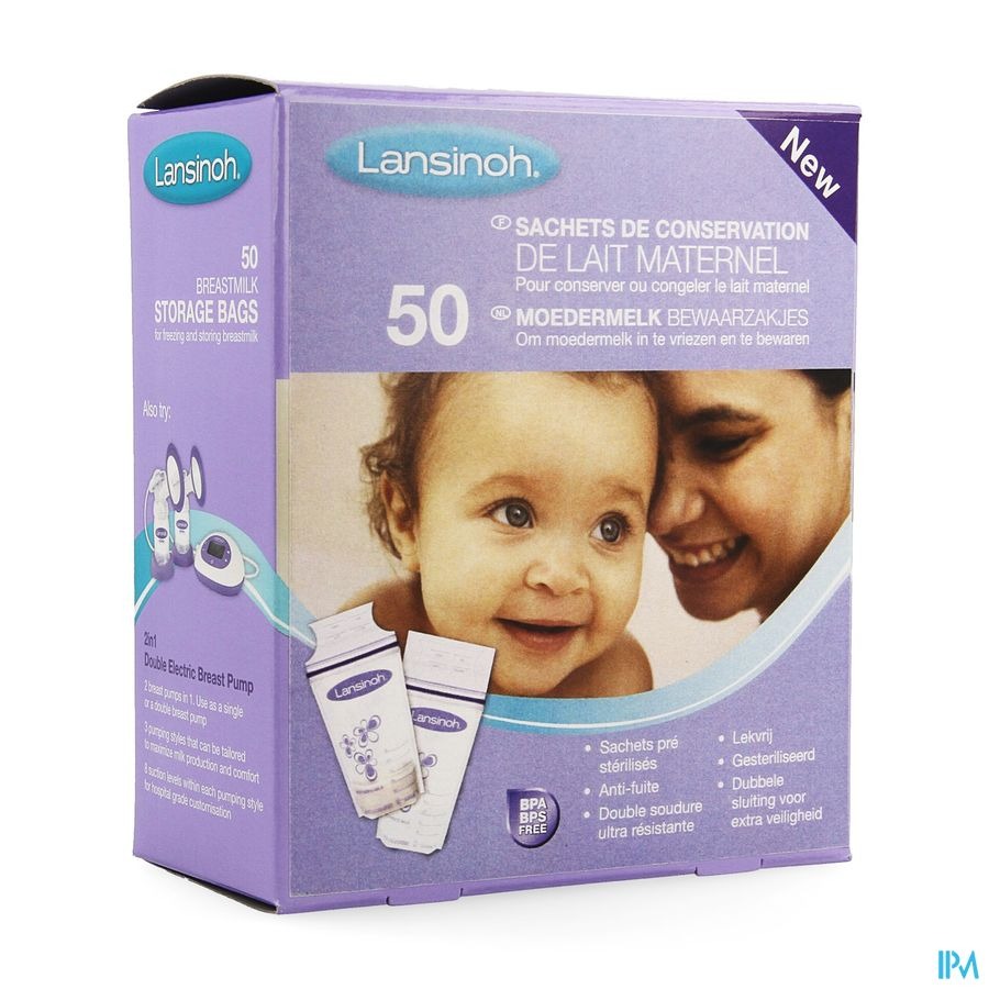 Lansinoh Sac Conservation Lait Maternel 50