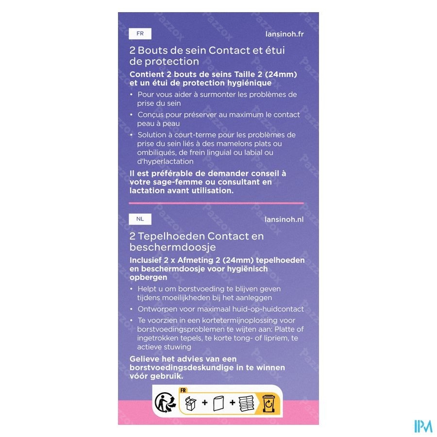 Lansinoh Bout Seins T2 2 + Etui Protection