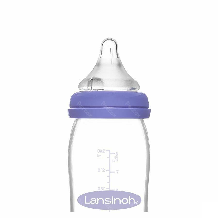 Lansinoh Biberon Verre + Tetine 240ml
