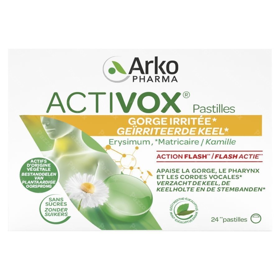 Activox Adoucis. Gorge Menthe-eucalyptus Past 24