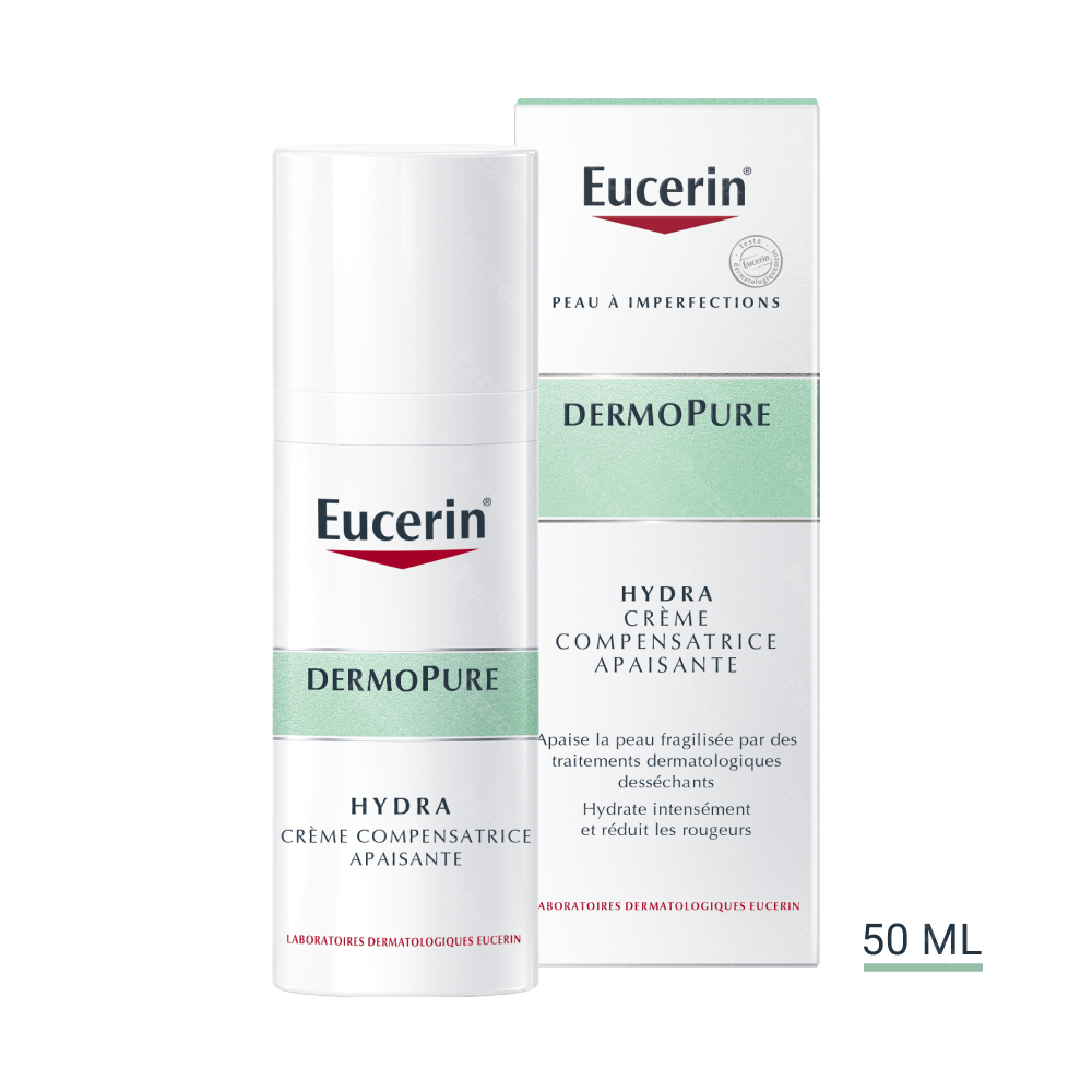 Eucerin Dermopure HYDRA Crème Compensatrice Apaisante Acne Peau à Imperfections 50ml 