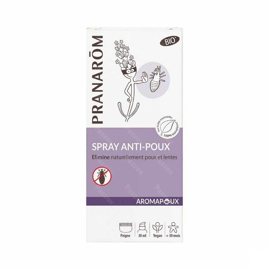 Aromapoux Bio Spray A/poux 30ml + Peigne
