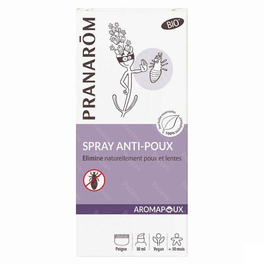 Aromapoux Bio Spray A/poux 30ml + Peigne