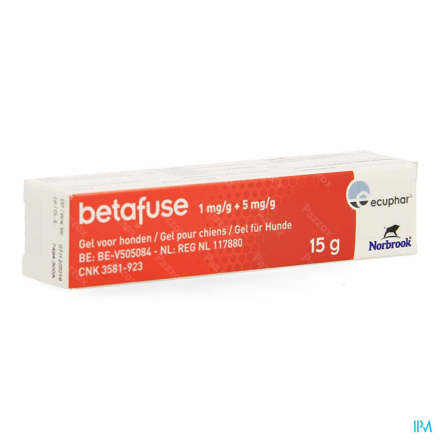 BETAFUSE CHIEN VETER GEL 1 MG/G + 5 MG/G