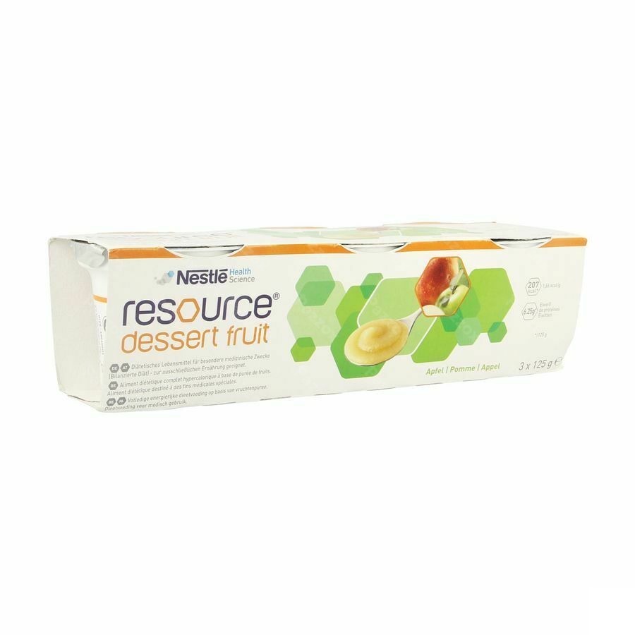 Resource Dessert Fruit Pomme 3x125g