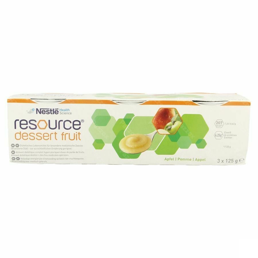 Resource Dessert Fruit Pomme 3x125g