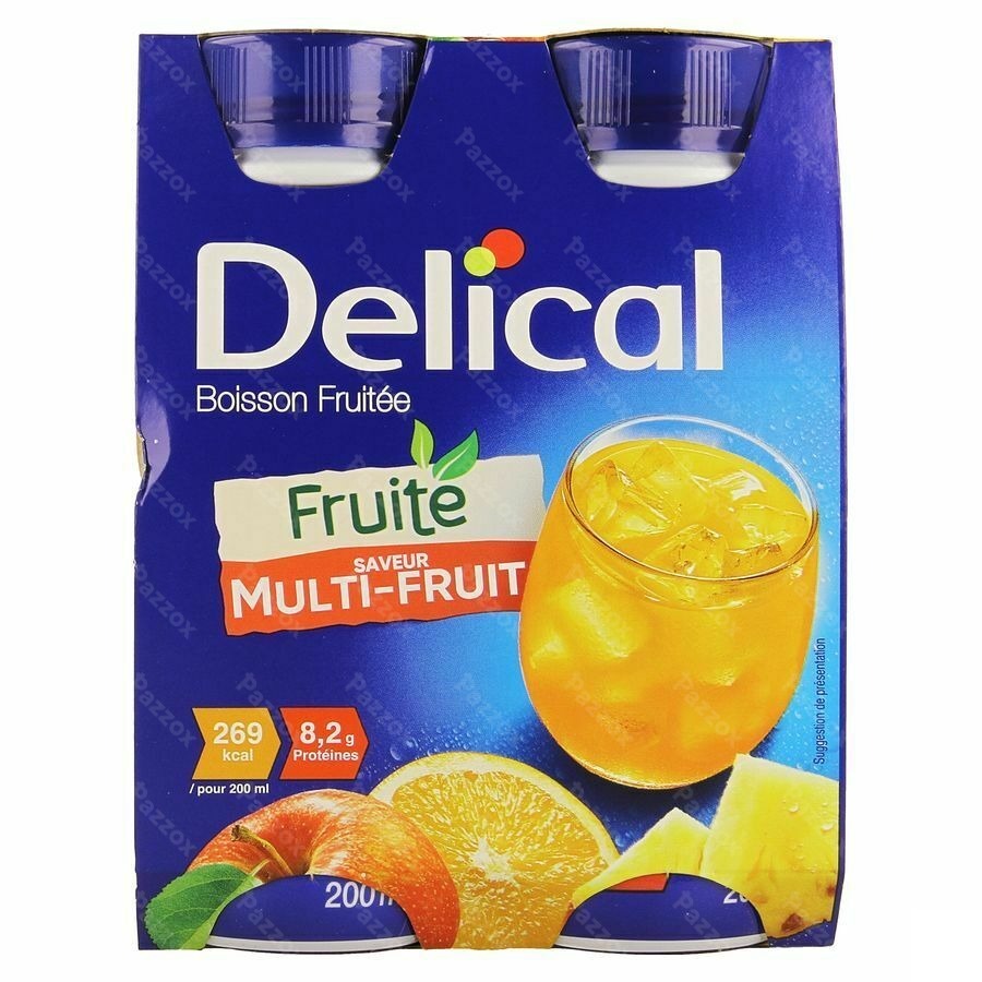 Delical Boisson Fruitee Multi-fruits 4x200ml