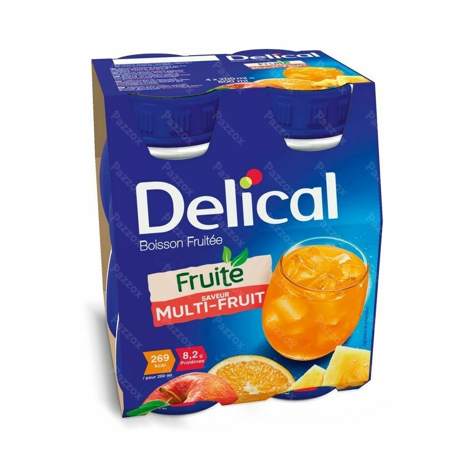 Delical Boisson Fruitee Multi-fruits 4x200ml