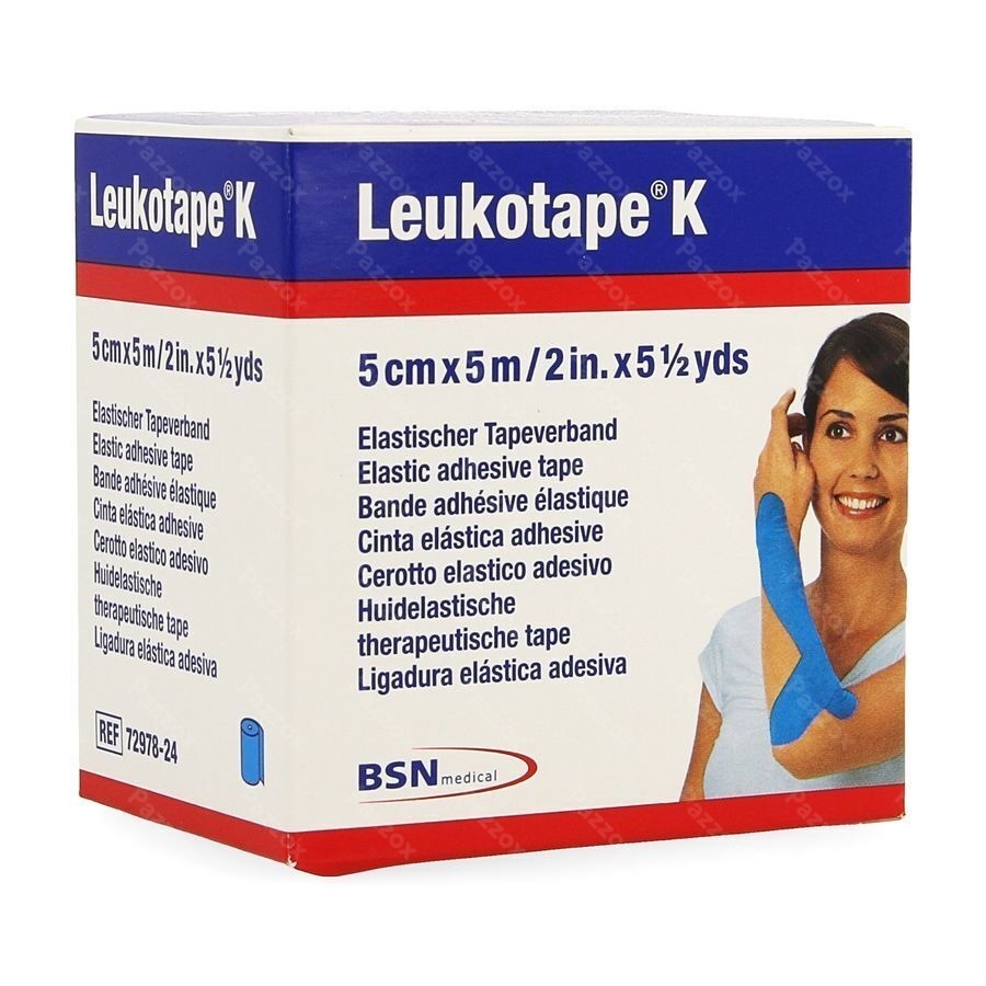 Leukotape K Bande Adh Elast Bleu Clair 5cmx5m 1