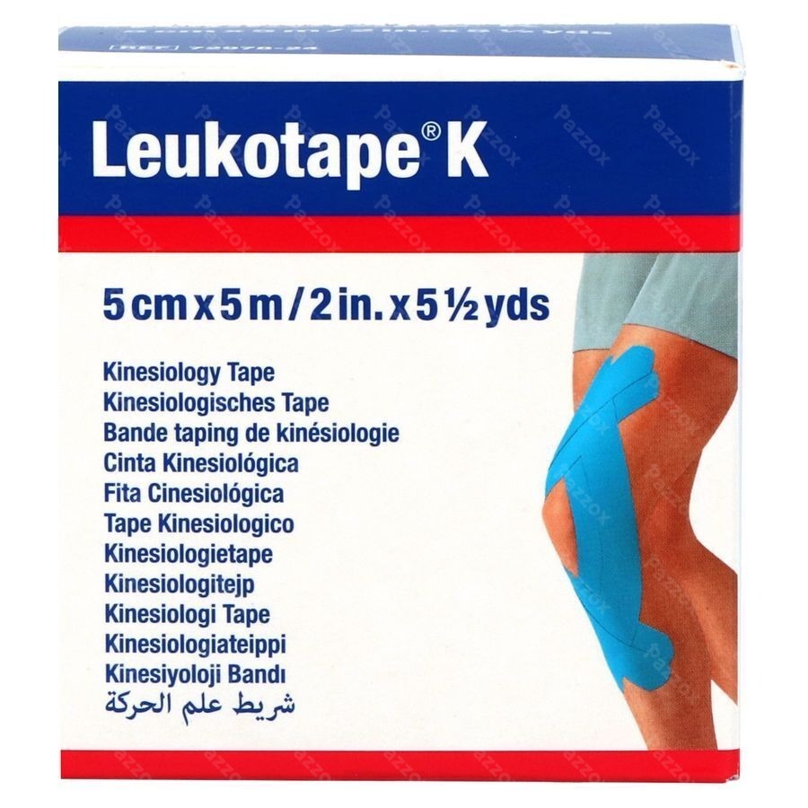 Leukotape K Bande Adh Elast Bleu Clair 5cmx5m 1